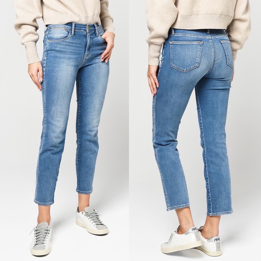FRAME Le High Straight Sanded Seam Jeans Size 25 - Picture 2 of 10